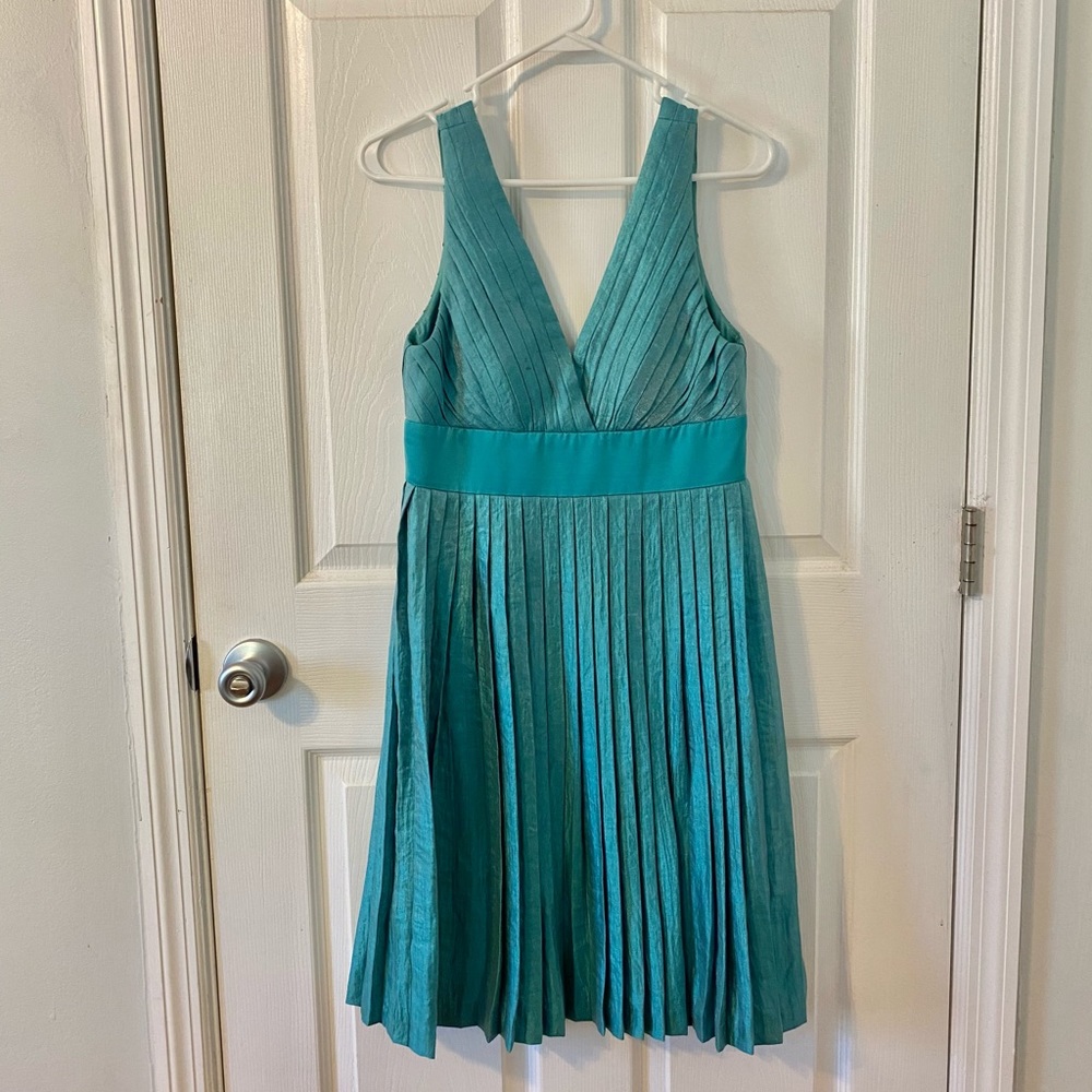 V neck knee length Bridesmaid dress